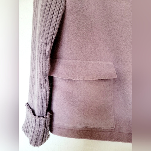 Harve Benard by Benard Holtzman Women's Wool Jacket Snap Knit Sleeve Lavender 16 - Picture 14 of 16